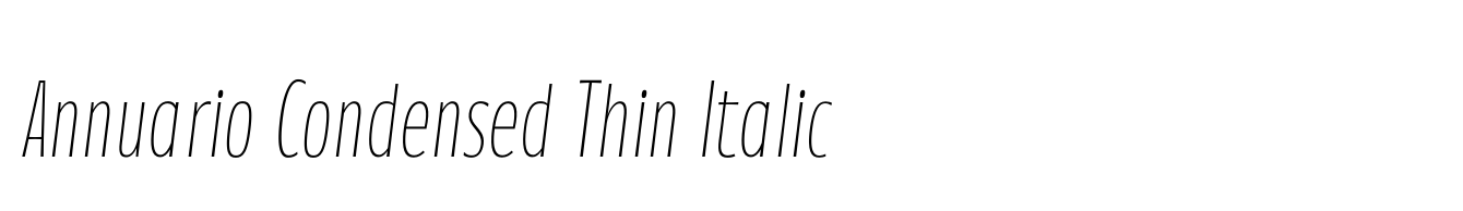 Annuario Condensed Thin Italic